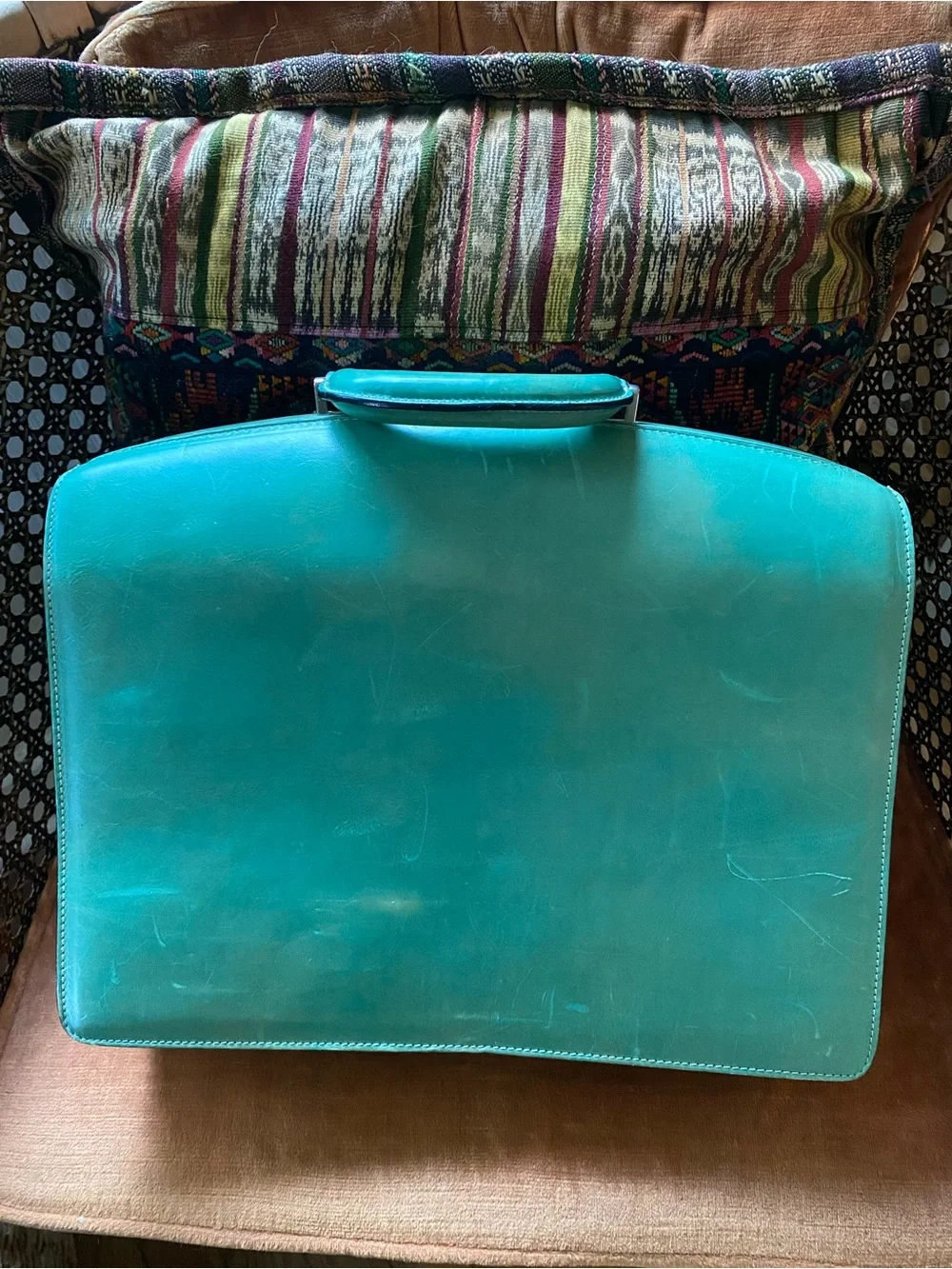*Rare* Turquoise Bosca Italian Leather Briefcase